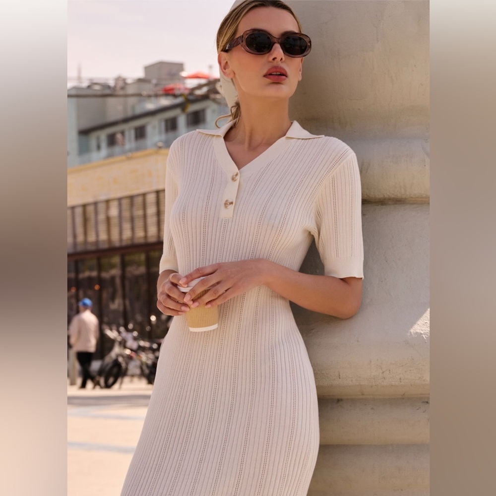 Varley Andrea short-sleeve knit maxi dress, S